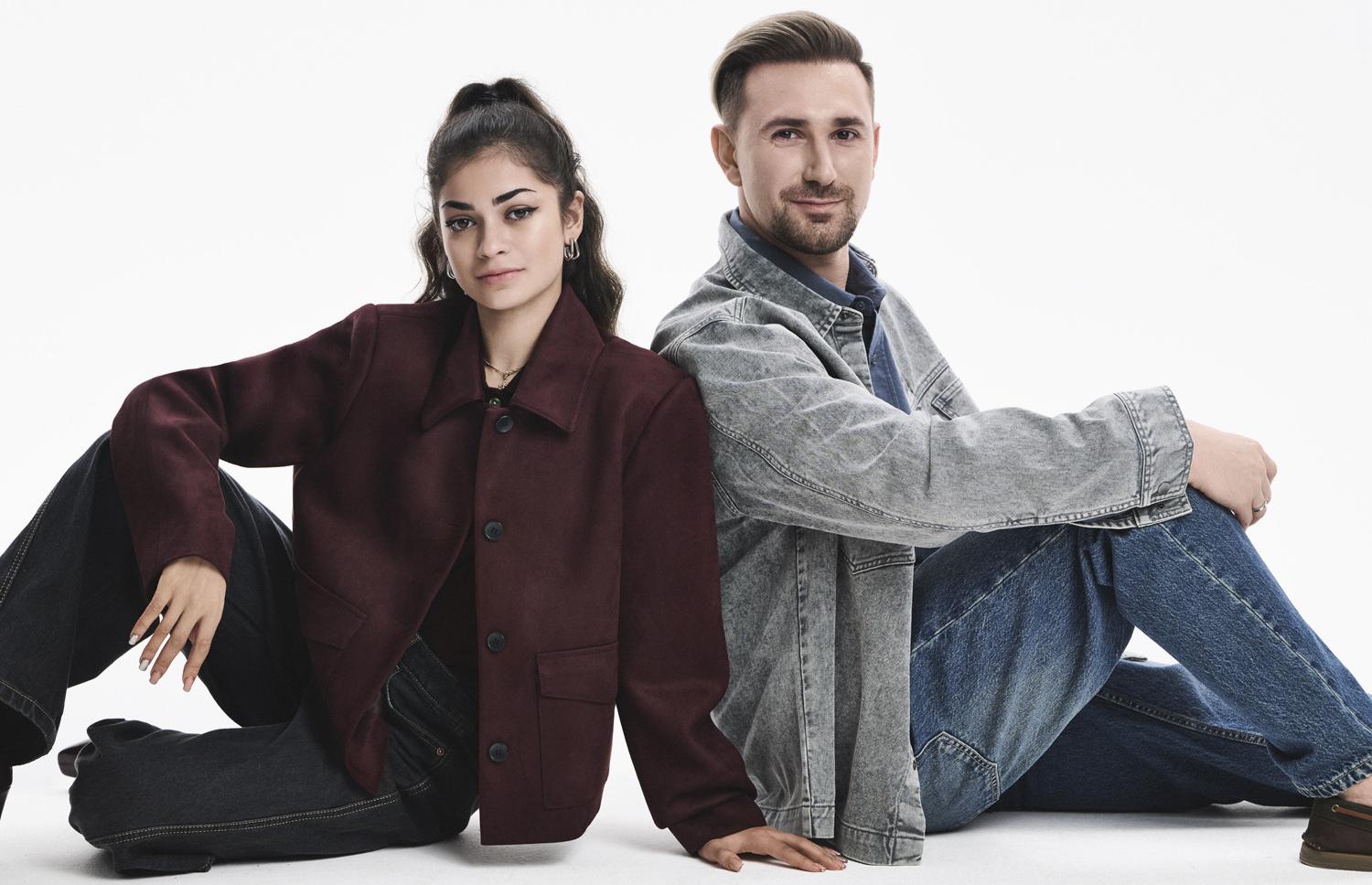 Аделия Петросян и Даниил Глейхенгауз в рекламной кампании O'stin