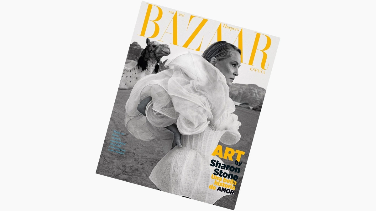 <p>Обложка испанского&nbsp;Harper&#39;s Bazaar с Шэрон Стоун</p>