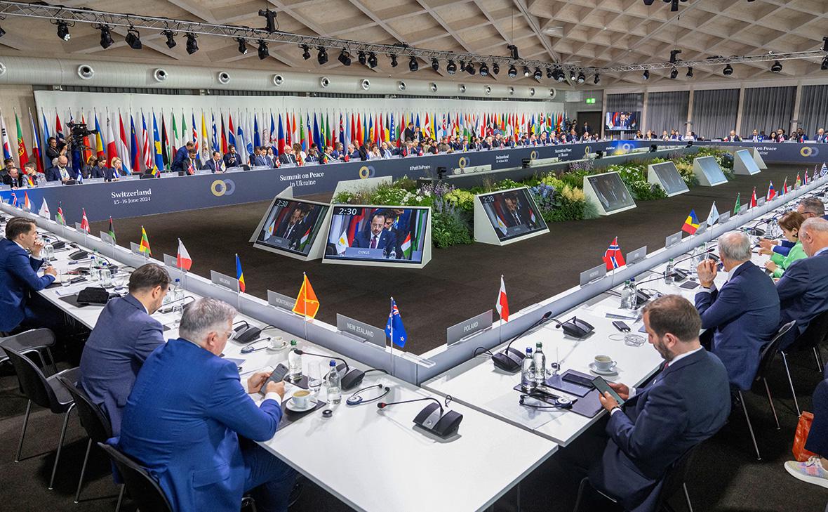 Пленарная сессия на саммите мира по Украине&nbsp;в Швейцарии, 16 июня 2024 г.