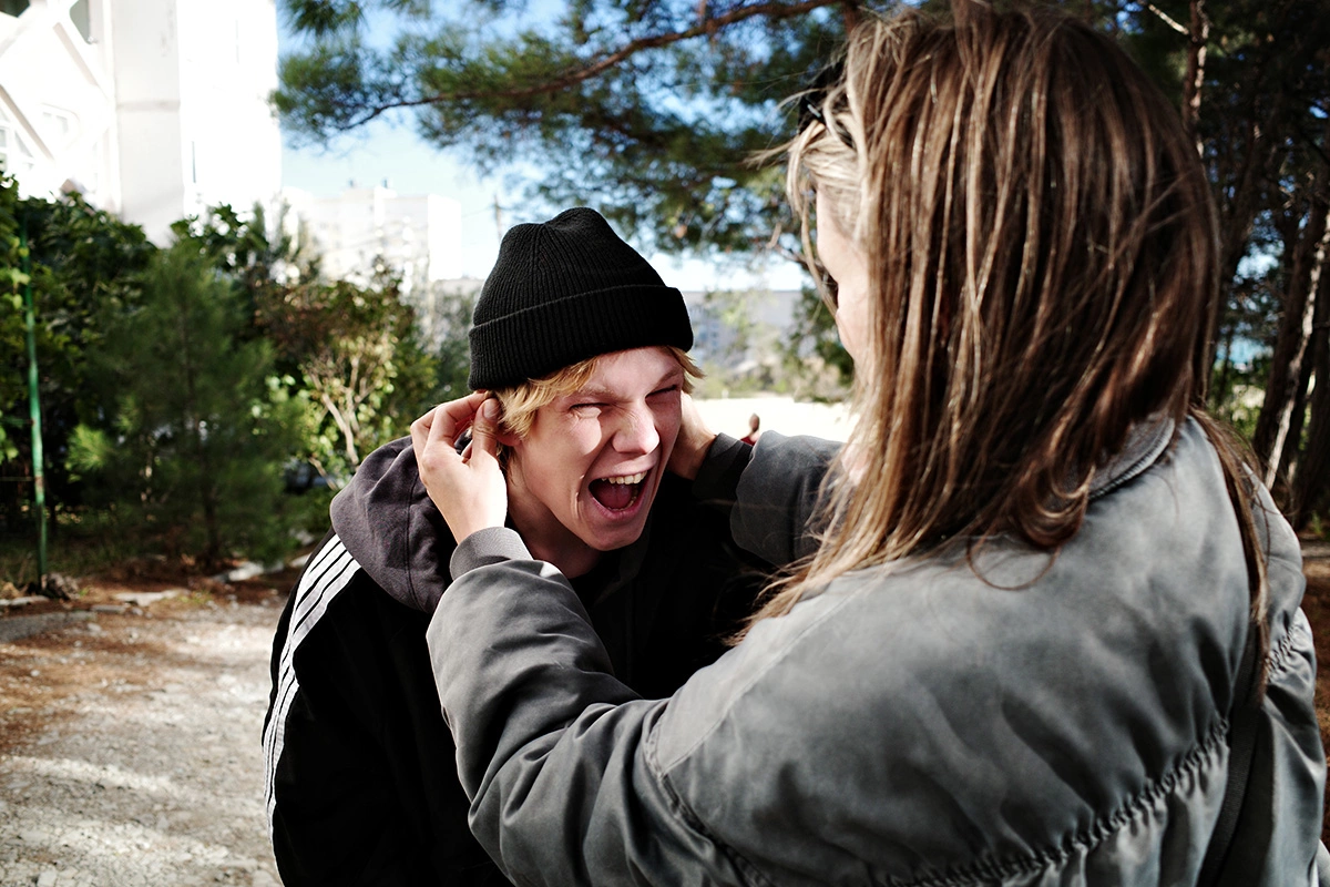 Кадр со съемок киноальманаха «Тюльпаны»