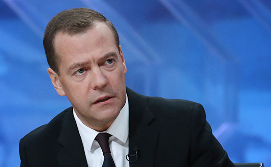Глава российского правительства Дмитрий Медведев дает интервью в&nbsp;программе &laquo;Разговор с&nbsp;Дмитрием Медведевым&raquo;
