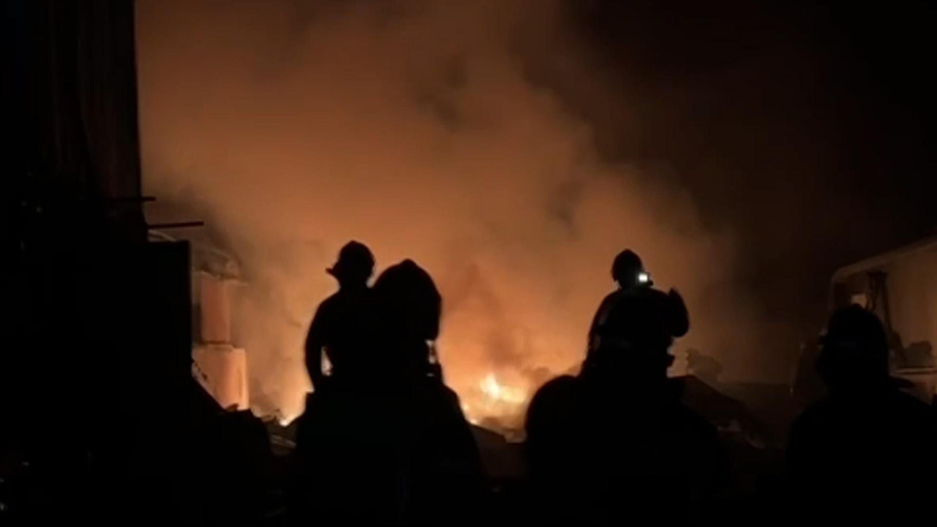 В Домодедово произошел крупный пожар
