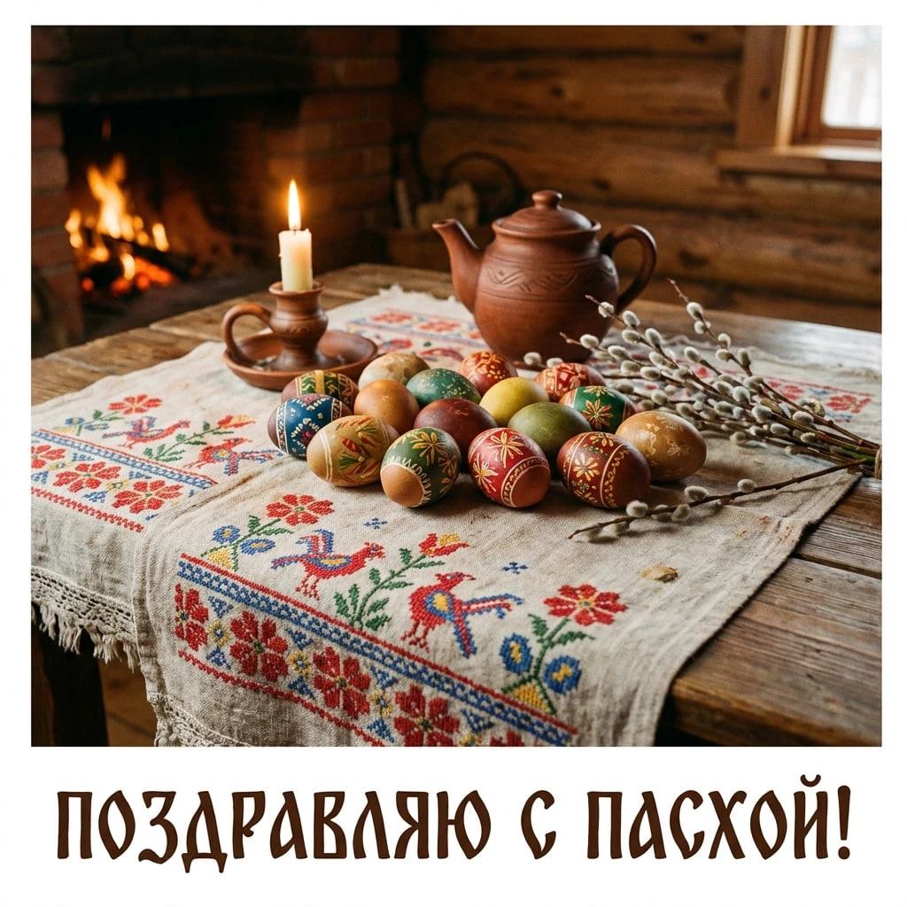 Открытки с Пасхой-2026 для родных и близких
