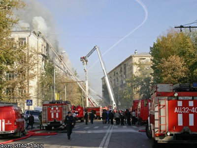 Пожар в московском ВУЗе