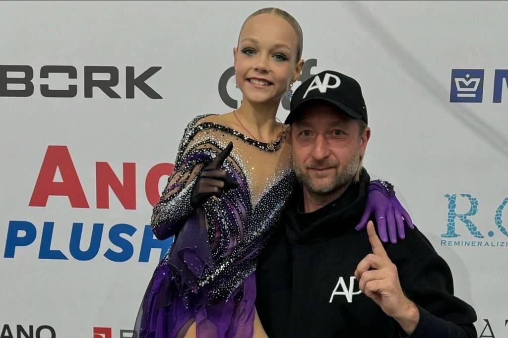 Елена Костылева и Евгений Плющенко