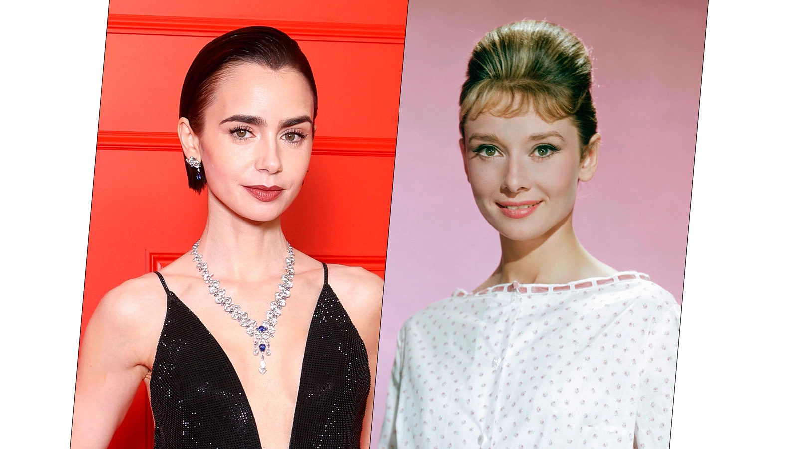 Лили Коллинз и Одри Хепберн