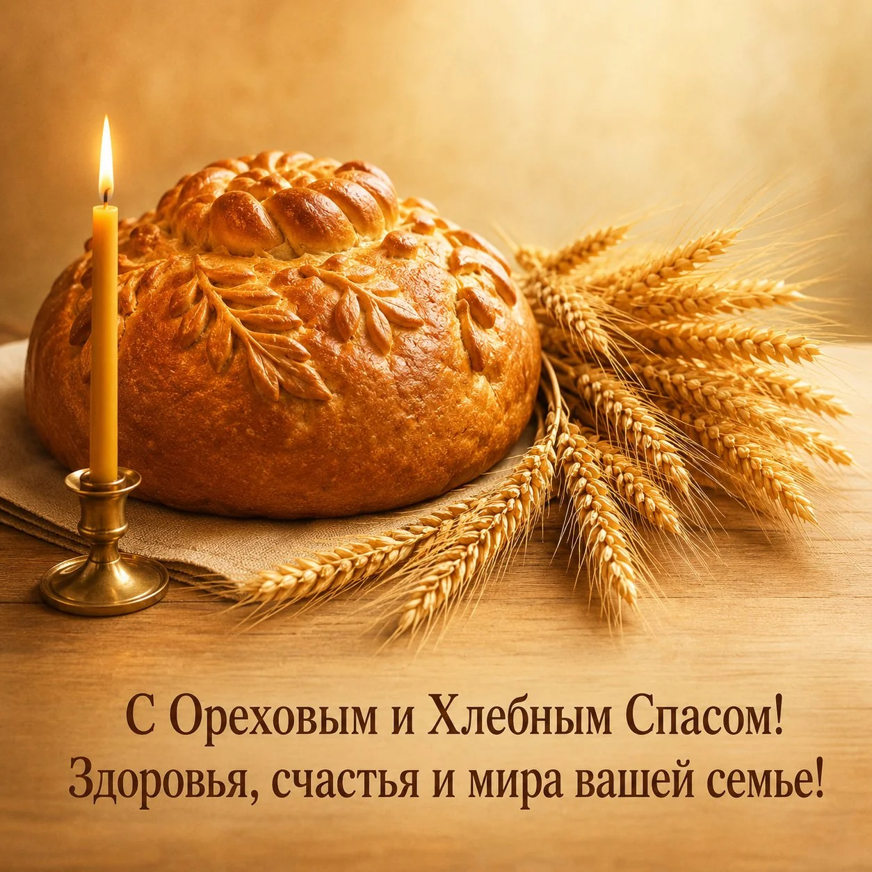 Открытка на Ореховый и Хлебный Спас