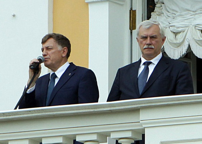Вячеслав Макаров (спикер петербургского ЗакСа) и Георгий Полтавченко (губернатор Петербурга)