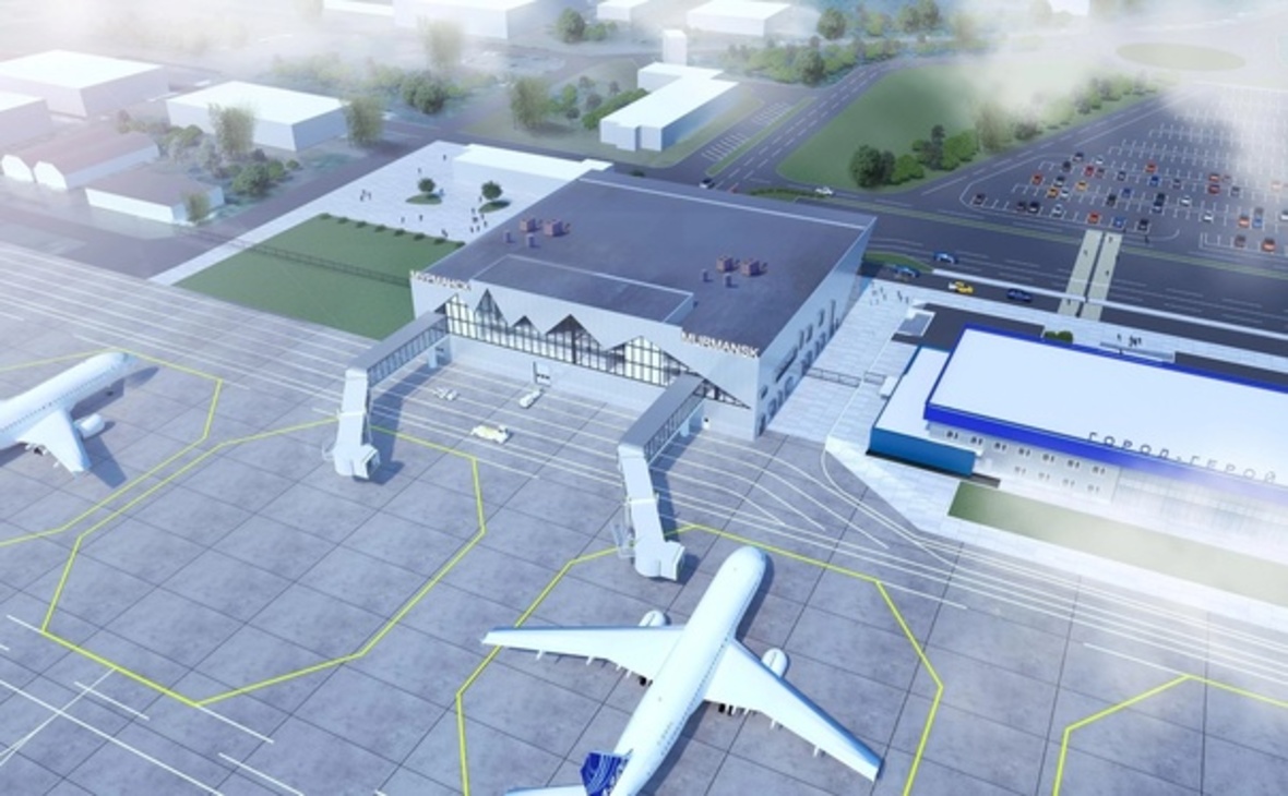 Эскиз аэропортового терминала (фото: аэропорт &quot;Мурманск&quot;)