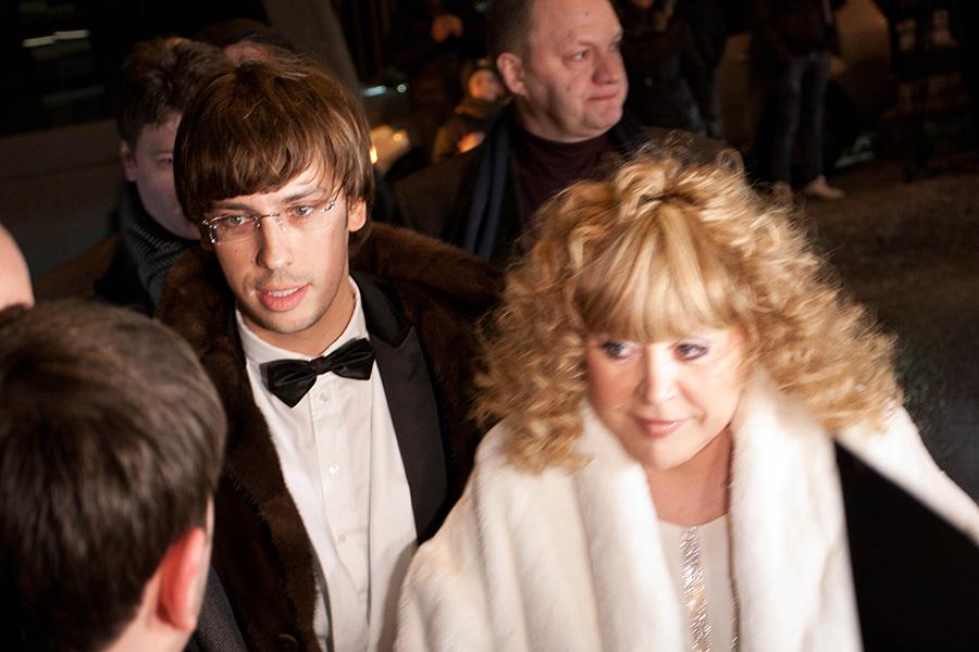 Максим Галкин и Алла Пугачева перед началом празднования своей свадьбы, 2011 год