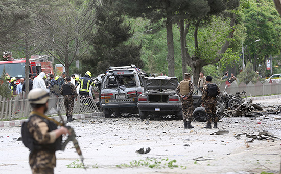 Место взрыва в&nbsp;Кабуле


