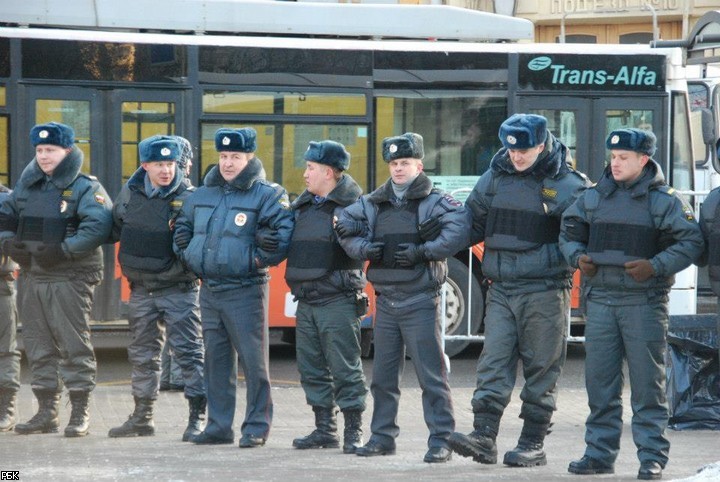 Несанкционированная акция оппозиции на Лубянской площади в Москве