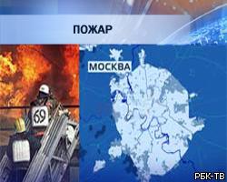 Пожар на севере Москвы