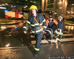 Крупный пожар в центре Москвы