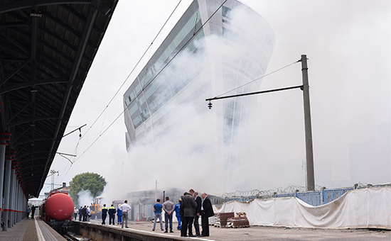 Пожар ​на складе у Киевского вокзала


