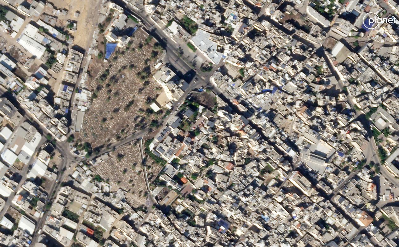 Спутниковый&nbsp;снимок&nbsp;района больницы аль-Ахли