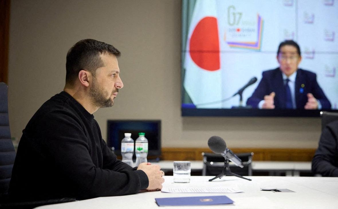 Владимир Зеленский во время онлайн-встречи лидеров стран G7