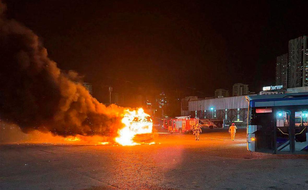 Взрыв&nbsp;автобуса в Бат-Яме, недалеко от Тель-Авива, Израиль, 20 февраля 2025 года