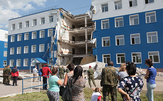 Место&nbsp;обрушения здания в 242-м учебном центре ВДВ в поселке Светлый