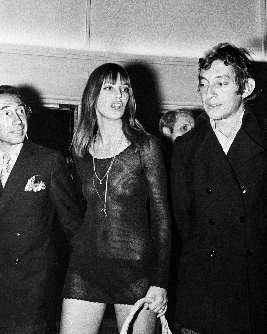 Джейн Биркин и Серж Генсбур на премьере фильма &laquo;Слоган&raquo; в Париже, 1969