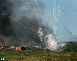 В Ростове-на-Дону загорелся склад с пиротехникой