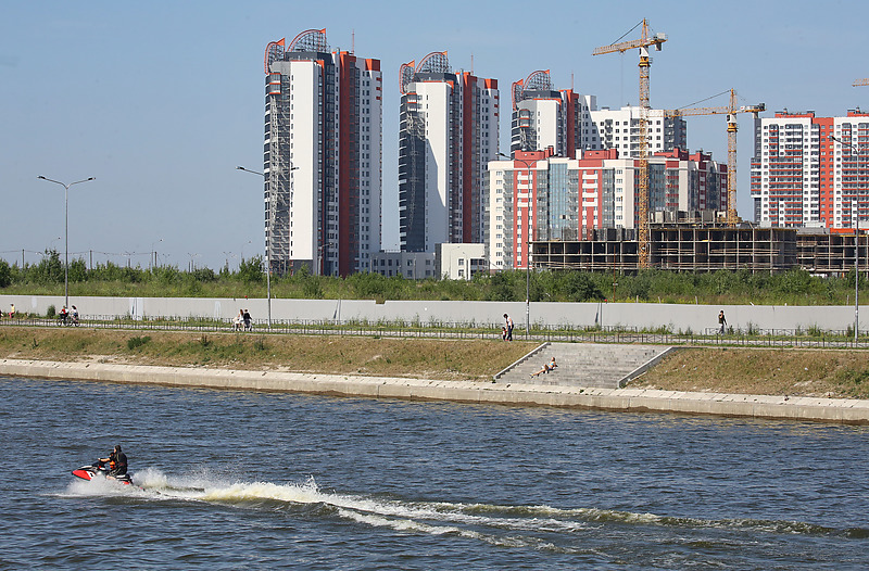 Вид на жилые кварталы в Красносельском районе