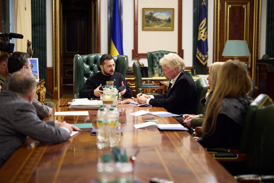 Ричард Брэнсон на встрече с президентом Украины Владимиром Зеленским в Киеве, 10 апреля 2023 года
