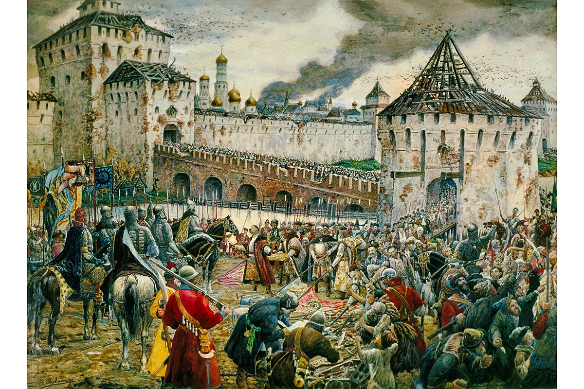 «Изгнание поляков из Кремля Пожарским в 1612 году», Эрнест Лисснер, 1938
