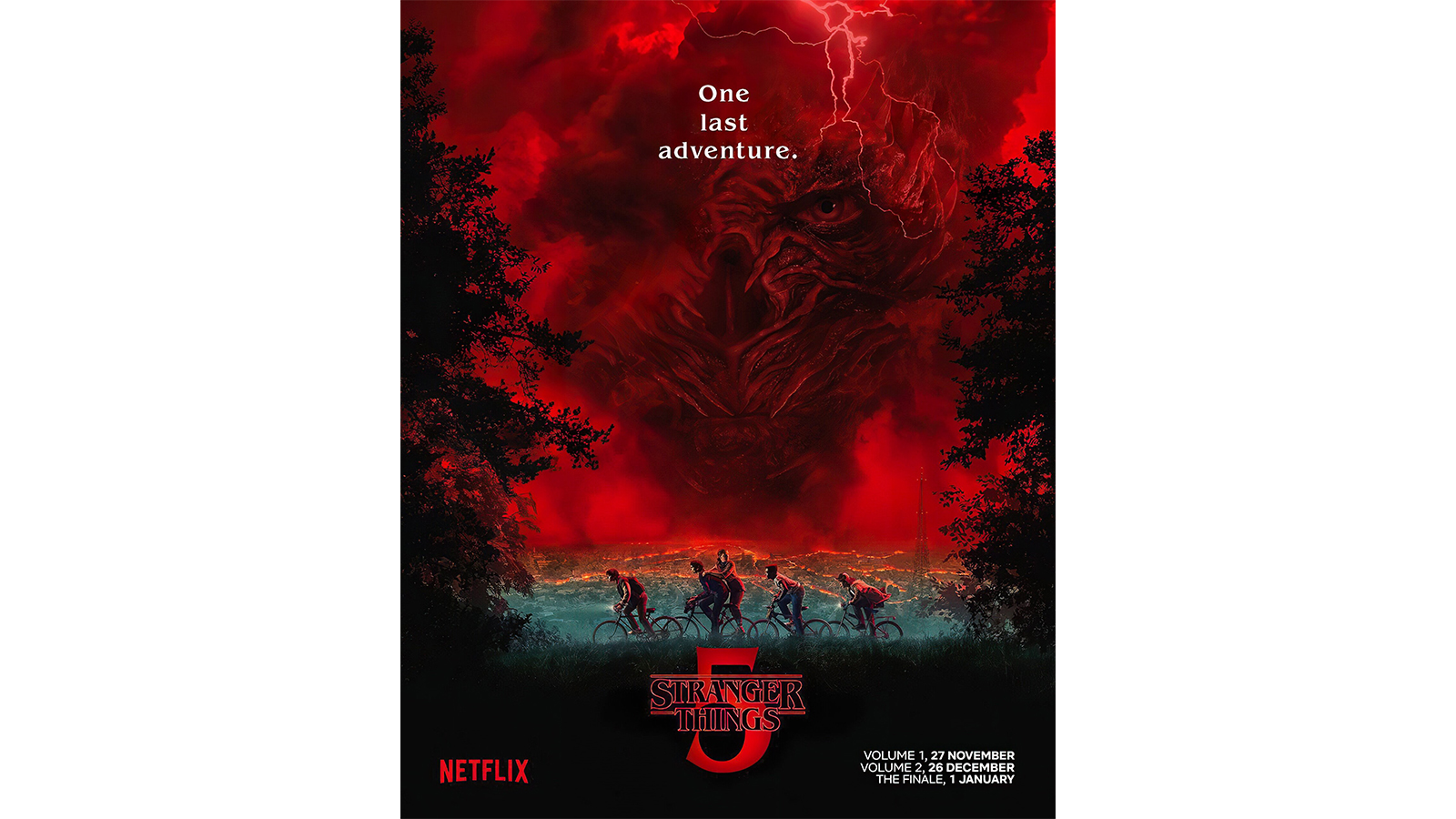 Постер пятого сезона сериала «Очень странные дела»