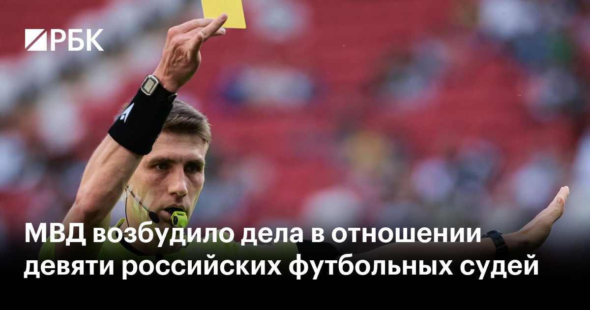 МВД возбудило дела в отношении девяти российских футбольных судей