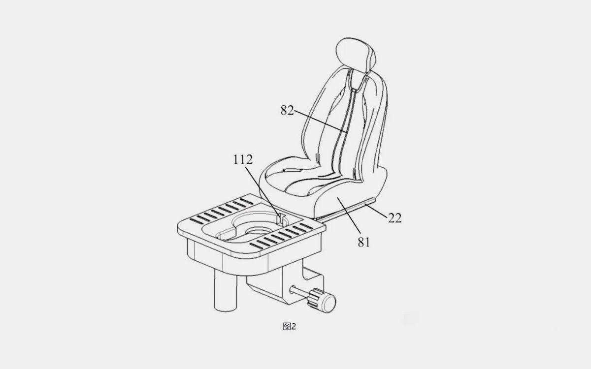 Aito Seres запатентовал автомобильный туалет. Он встроен прямо в сиденье