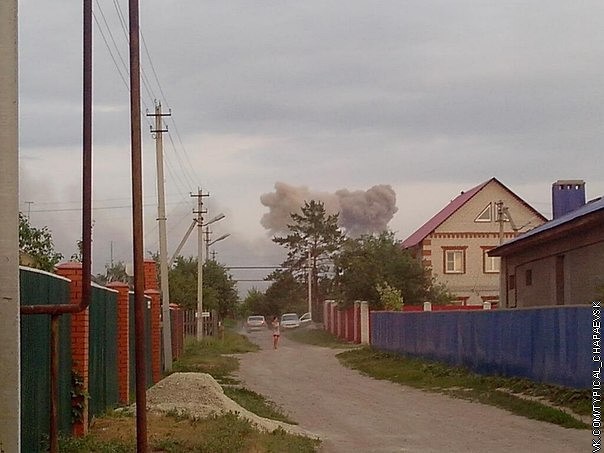 Взрывы на полигоне в Чапаевске