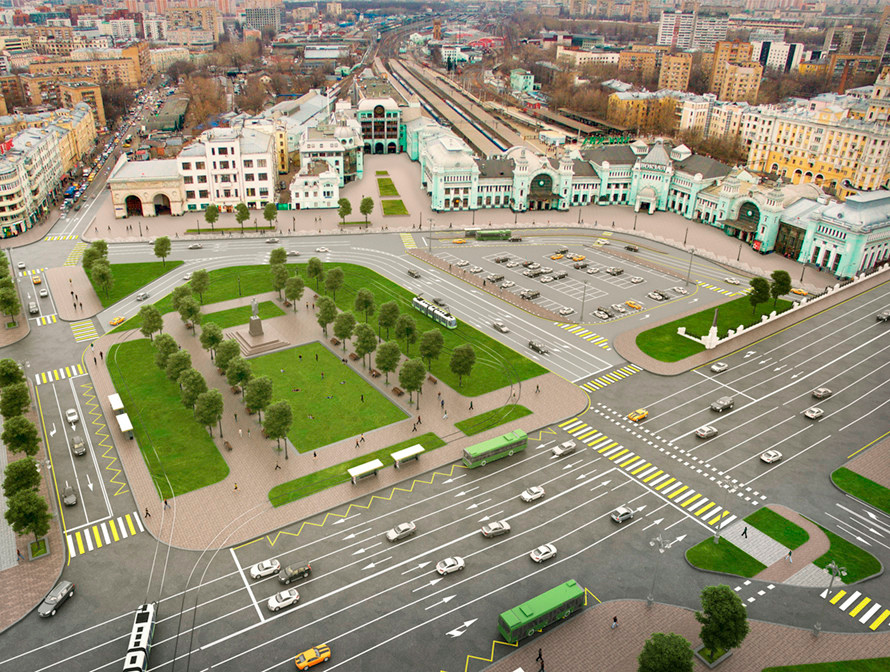 Кроме памятника на площадь Тверская Застава вернут трамвайные пути