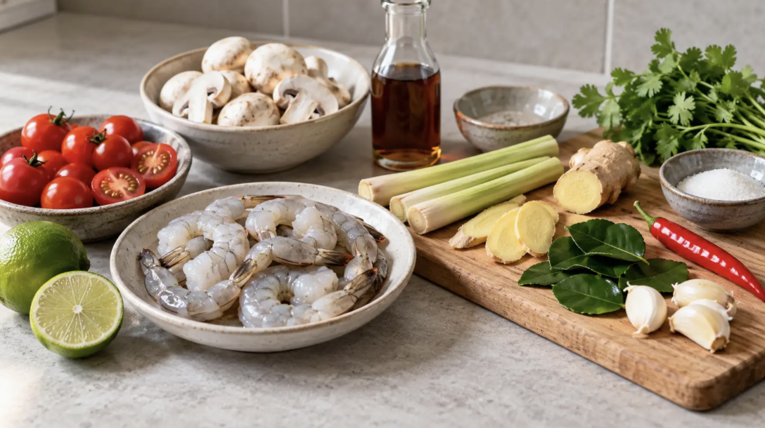 Подготовьте продукты для том-яма