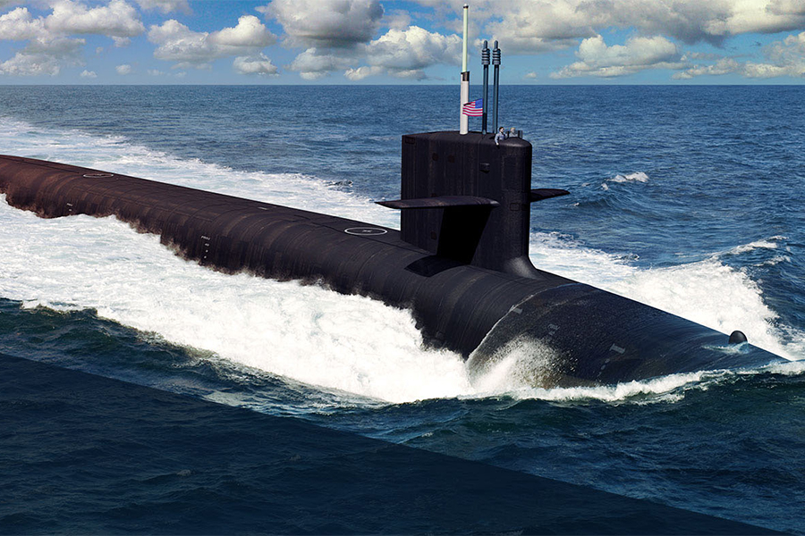 Атомная подводная лодка типа &laquo;Колумбия&raquo; (компьютерная графика)