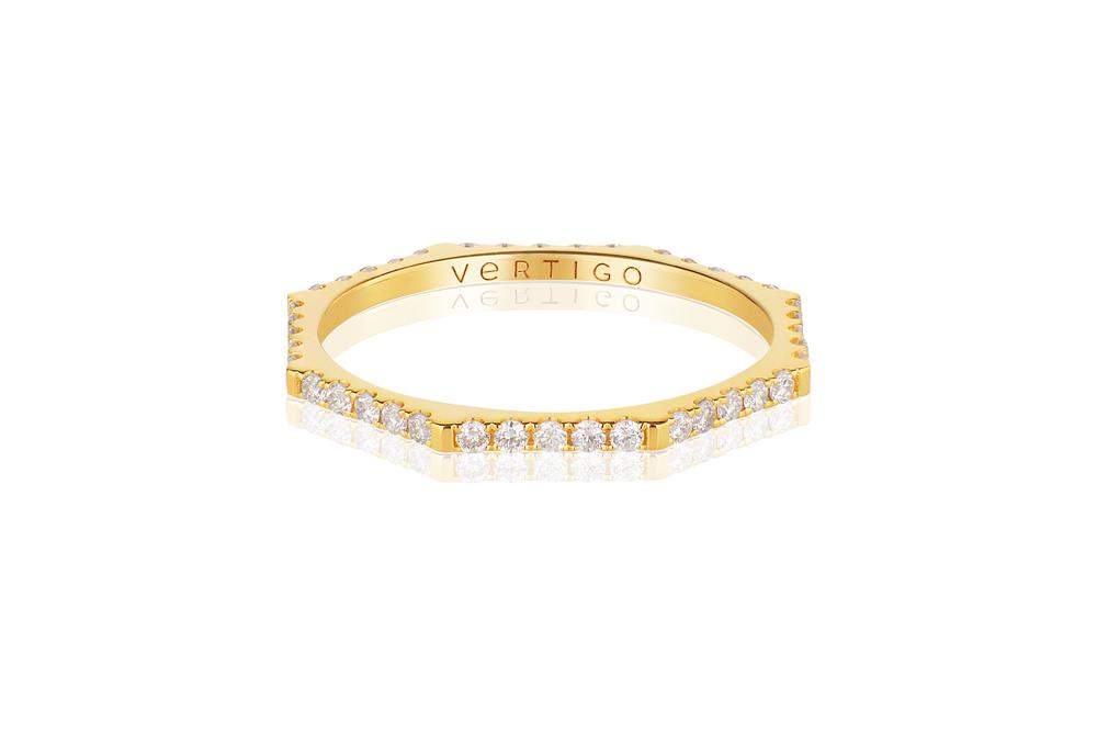 Кольцо HEXO GEOMETRY Diamond, золото, бриллианты, Vertigo, 142 000 руб.