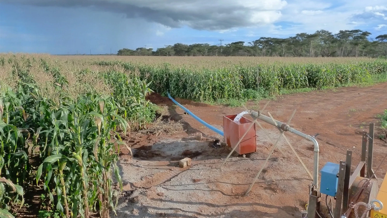 <p>Орошение кукурузы грунтовыми водами в Замбии</p>
