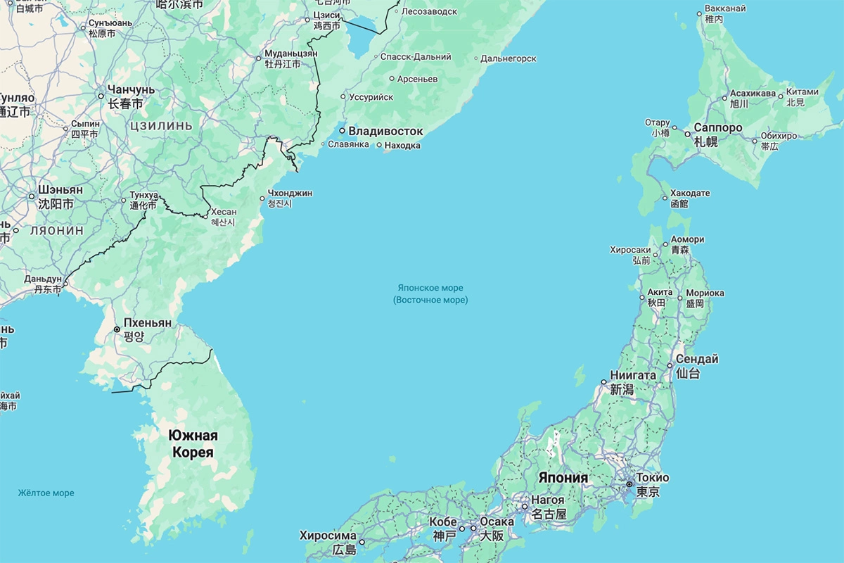 В Японском море находятся главные дальневосточные порты России — Владивосток и Находка