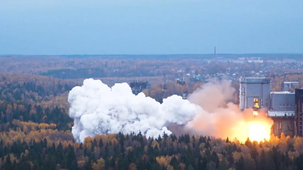 Испытания блока первой ступени ракеты «Союз-5». Видео