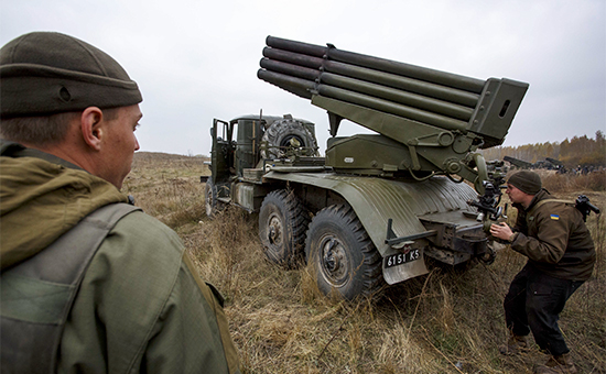 Военные учения украинской армии на&nbsp;полигоне &laquo;Девички&raquo; под&nbsp;Киевом. 28 октября 2016 года
