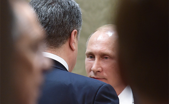 Петр Порошенко и Владимир Путин (слева направо)


