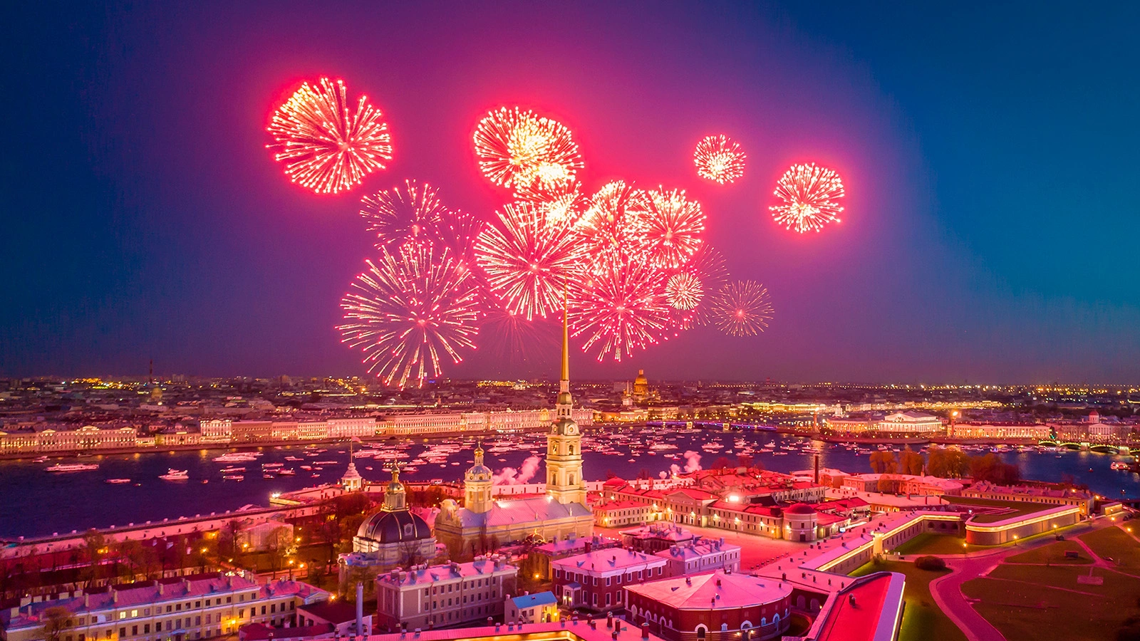 Салют на День города Санкт-Петербурга