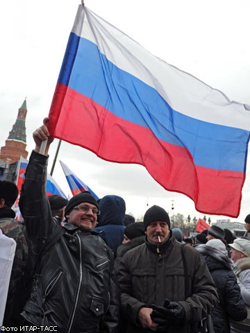 Митинг в поддержку В. Путина на Манежке