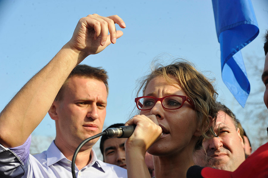 Алексей Навальный и Ксения Собчак. 2012 год