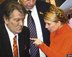 Рейтинг партий В.Ющенко и Ю.Тимошенко катится вниз