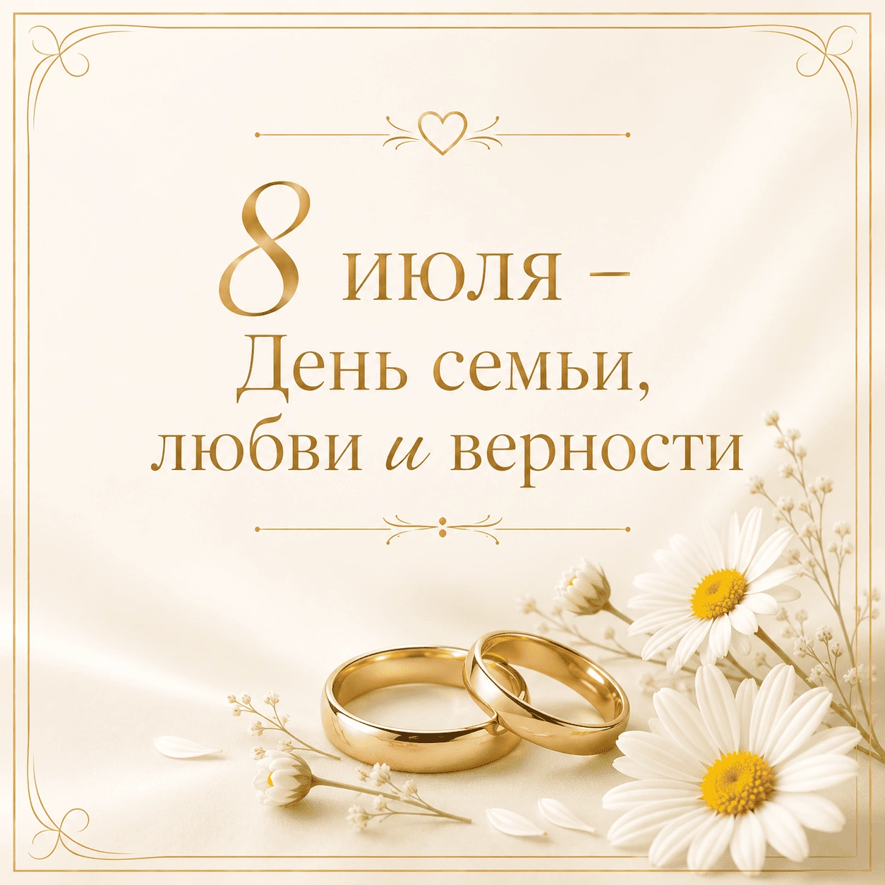 Открытка с Днем семьи, любви и верности
