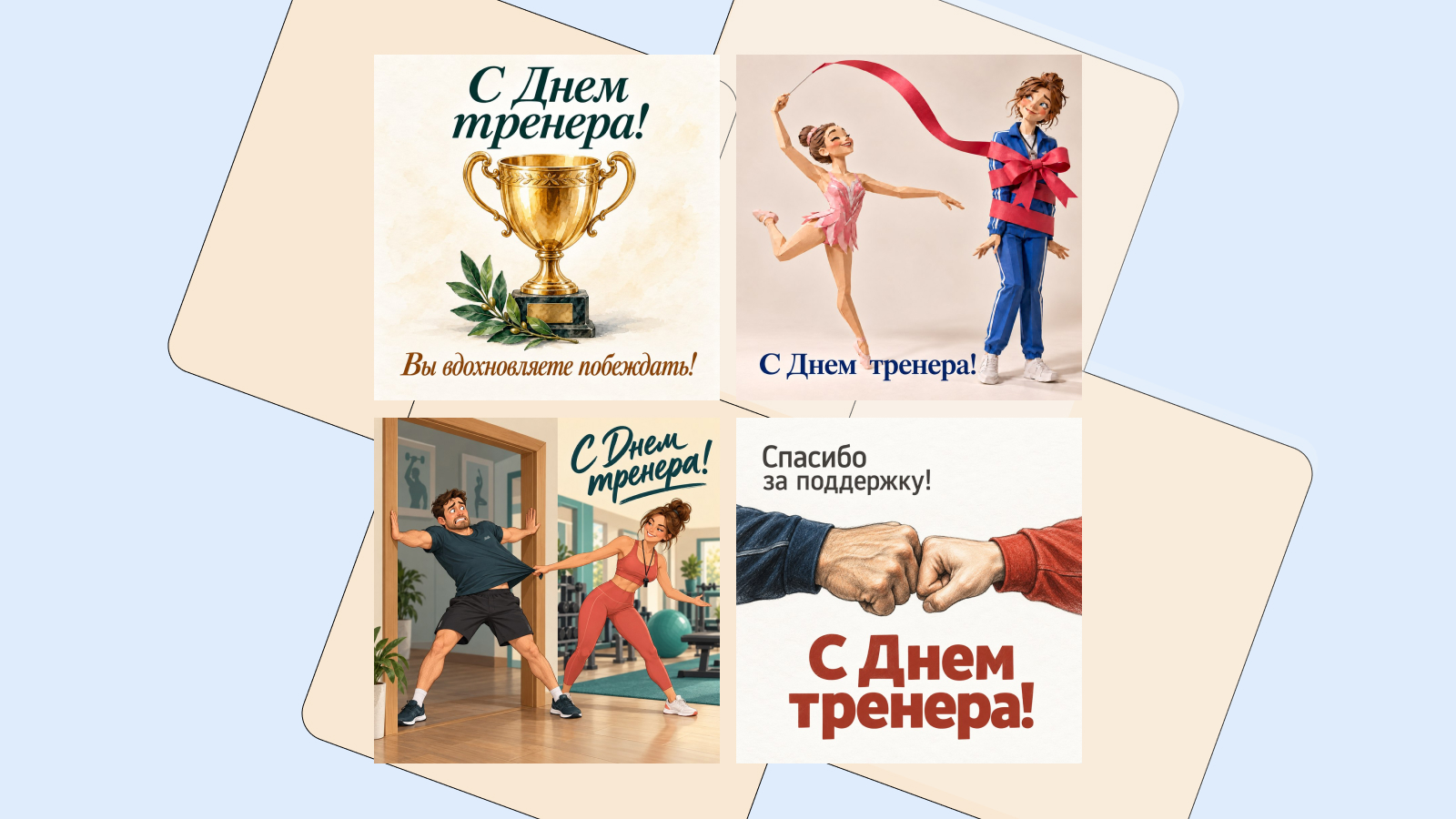 30+ красивых открыток с Днем тренера