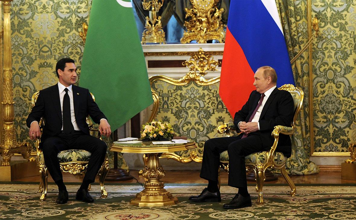 Владимир Путин с Сердаром Бердымухамедовым