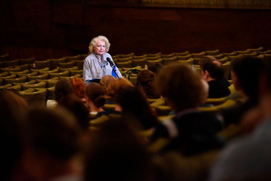 Художественный руководитель МХАТ имени Горького Татьяна Доронина во время сбора труппы, 2018 год