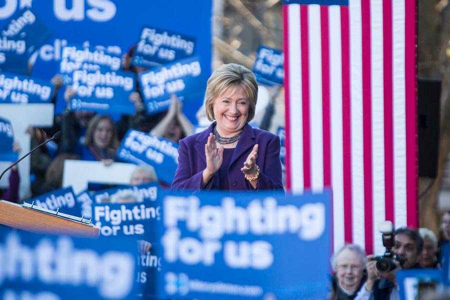 Хиллари Клинтон во время предвыборной кампании, 2016 год